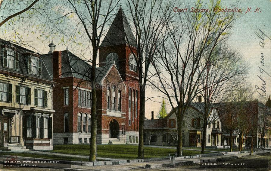 Postcard: Court Square, Woodsville, N.H.